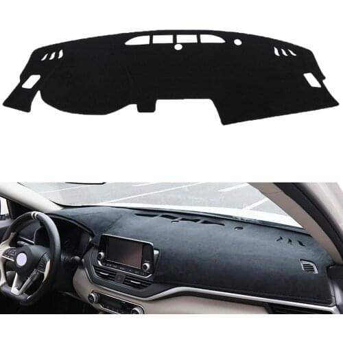 DWCX New Black Felt fabric Car Dashboard Dash Mat Cover Pad SunShade Carpet Fit For Nissan Teana Altima 2019