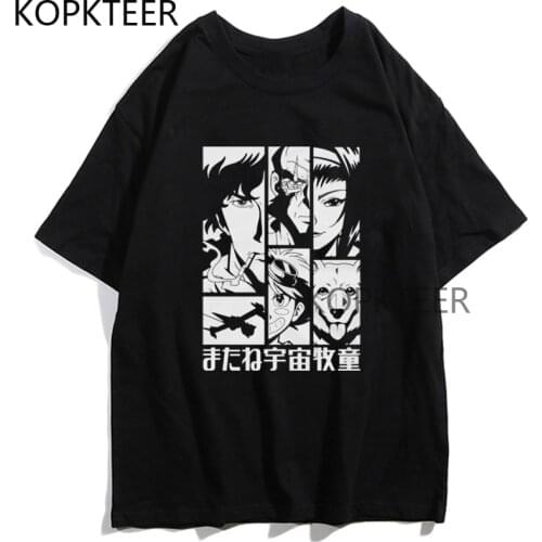 See You Space Cowboy Bebop Spike Spiegel T-shirts Novelty Men Women Funny Streetwear Hip-Hop Summer Harajuku Tops Tee T Shirts
