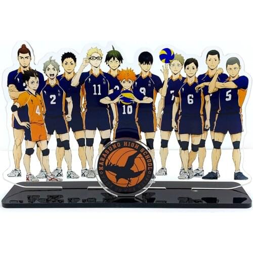 Haikyuu karasuno school Hinata kageyama Tsukishima Sugawara group acrylic stand figure model plate holder topper anime HM
