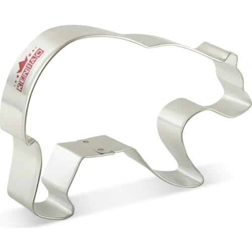 KENIAO Grizzly Bear Cookie Cutter Woodland Animal Fondant / Biscuit / Food Cutter for Kids - 13.1 x 8.7 cm - Stainless Steel