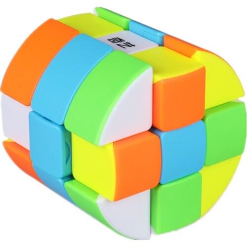 Qiyi Barrel Cube 3x3x3 Stickerless Strange-shape Magic Cube Twisty Mgaic Cube Learning&Educational Puzzle Cubo Magico Toys
