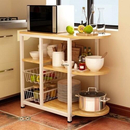 Kitchen shelf microwave oven floor rack kitchen electrical shelf storage rack kitchen storage