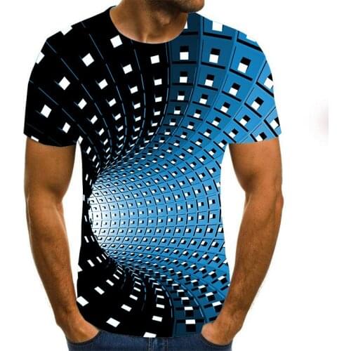 Summer Three-dimensional 3D Vortex T-shirt Men Women Fashion 3D T Shirt Short Sleeve Harajuku Hip Hop Cute T Shirt Size 100-6XL