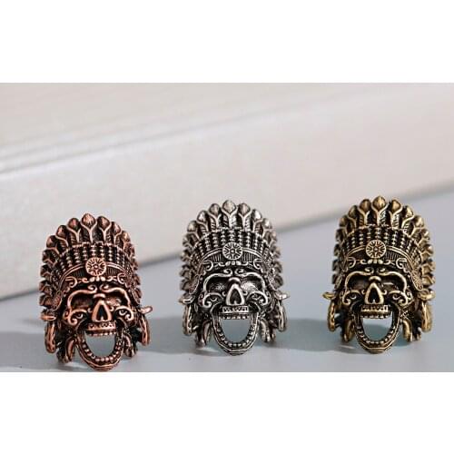 Golden Color Pharaoh Skull Shape Copper Beads Used To Make DIY Bracelet Necklace Parts 2021 Jewelry Gift Accessories