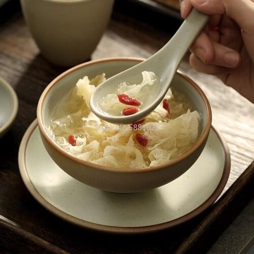 Beautiful Bowl for Eating Rice Bowl Ceramic Bowl Birds Nest Syrup Bowl Simple Small Bowl Japanese Tableware Set Household