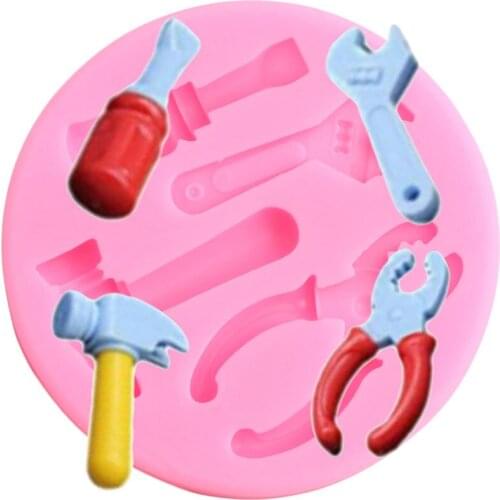 Hammer Wrench Silicone Mold Pliers DIY Party Fondant Cake Decorating Tools Polymer Clay Candy Molds ​Chocolate Gumpaste Moulds