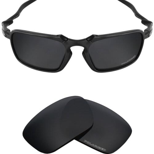 Mryok+ POLARIZED Resist SeaWater Replacement Lenses for Oakley Badman Sunglasses Stealth Black