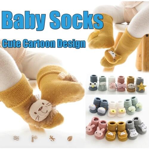 Newborn Baby Socks Toddler Infant 3d Cute Cartoon Animal Dolls Anti-slip Socks Slippers For Baby Girls Boys Hoses Носки Детские