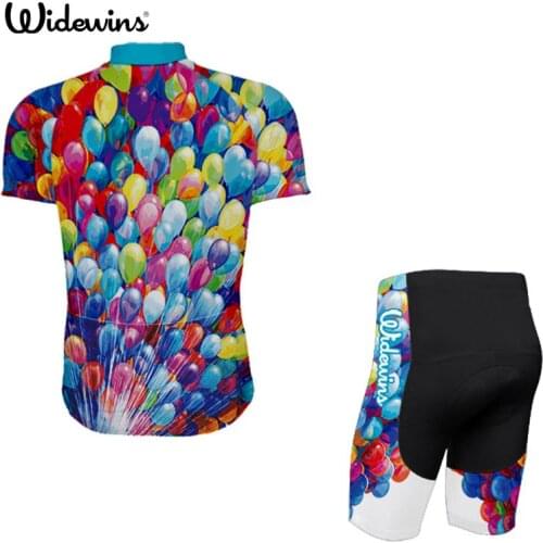 NEW 2017 women Summer short sleeve cycling jersey team black cycling clothing bike wear Quick Dry widewins Color balloon 5847