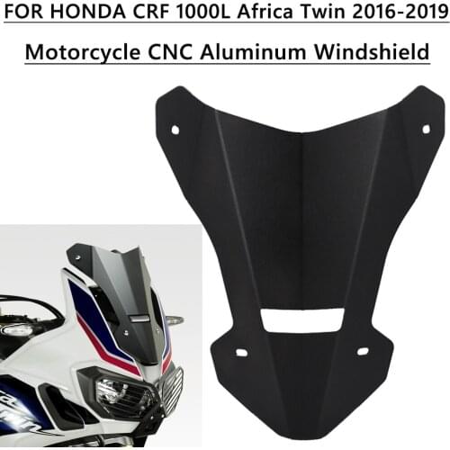 Motorcycle Windshield Fairing CNC aluminum metal Deflector For HONDA CRF 1000L Africa Twin CRF1000L 2016-2019 Wind Deflectors