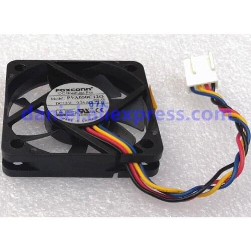 Original Foxconn 5010 5cm fan 4-wire temperature control and speed regulation hydraulic pva050c12q 12V 0.24a