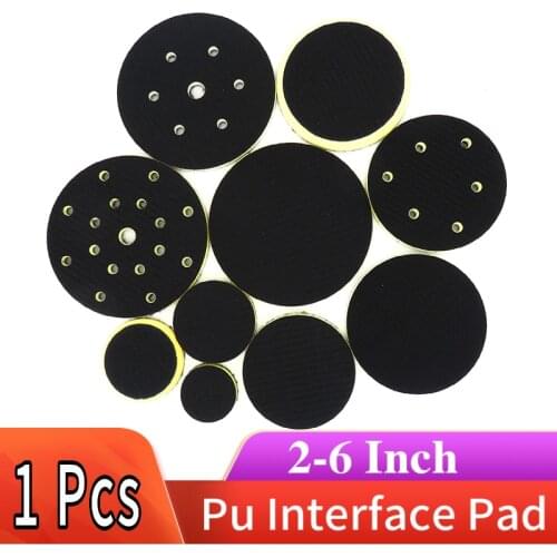 PU Foam Interface Pad Cushion Pad Hook & Loop, 2" to 6" Diameter, Sander Backing Pad Protection Polishing Pad Power Tools Parts