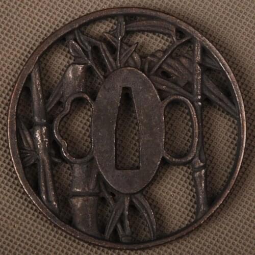 Simple and Delicate Sword Accessory Alloy Tsuba Hand Guard for Samurai Sword Japanese Katana or Wakizashi Nice Sword Fitting