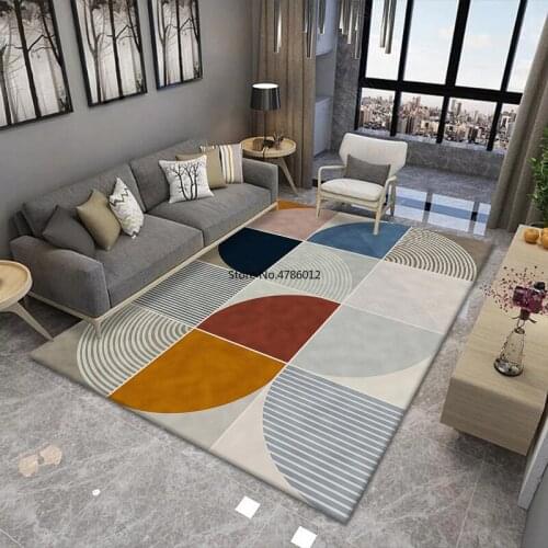 Modern Gold Diamond Velvet Rectangular Living Room Coffee Table Sofa Carpet Bedroom Bedside Hallway Mat Custom