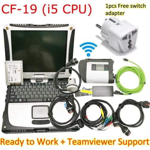 Top MB Star C4 SD Connect with Software 2020-09 SSD Laptop CF19 i5 EUR Switch adapter work For star diagnosis c4 Diagnostic-Tool
