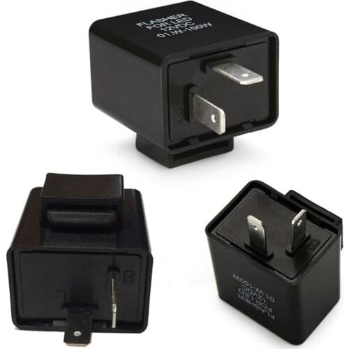 12V 2 Pin Motorcycle Blinker Adjustable Electronic LED Flasher Relay Turn Signal Indicator For Turn Signal Light Blinker #275885