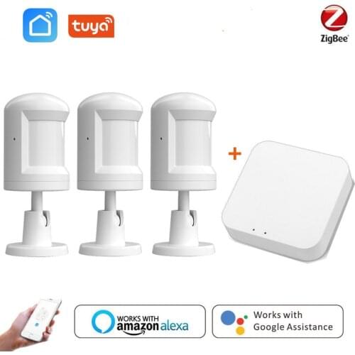 Tuya ZigBee PIR Sensor IFTTT Battery Powered Smart Wireless WIFI PIR Motion Sensor Detector Home Alarm System For Smart Home