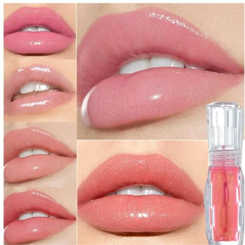 6 Color Moisturizer Makeup Lip Gloss Handaiyan Glitter Lip Plumper Gloss Transparent Women Big Lips Make Up Clear Lipgloss Batom