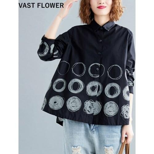 VAST FLOWER Polka Dot Blouses