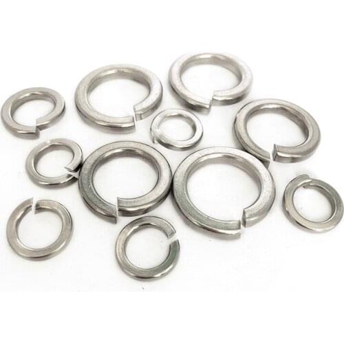 50Pcs 304 Stainless Steel Screw Spring Washers M2 M2.5 M3 M4 M5 M6 Shells Pad Spring Lock Washer Elastic Gasket