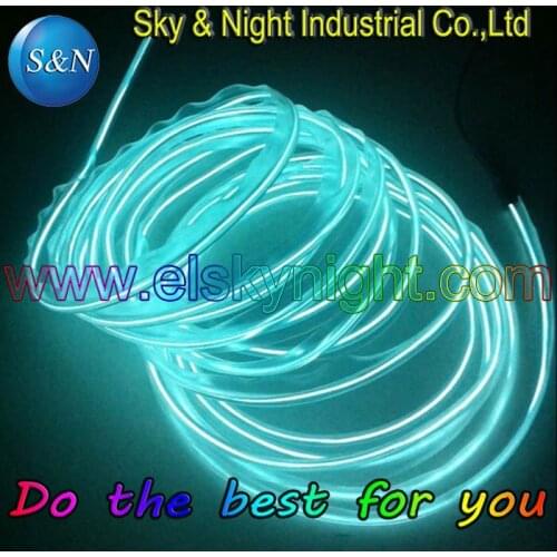 Hight qaulity New-5M-3.2MM SKIRT WIRE/Welted Wire/EL wire White color High brightness with 3V inverter with Free shipping