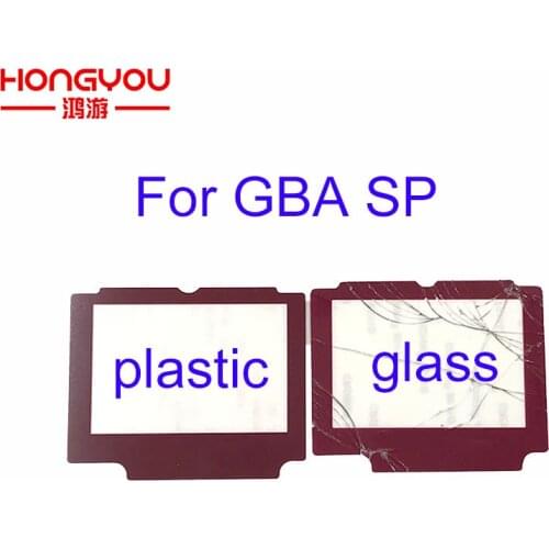 10pcs for Game Boy Advance SP Glass plastic Protection Panel Replacement Screen Lens red Protector For GBA SP