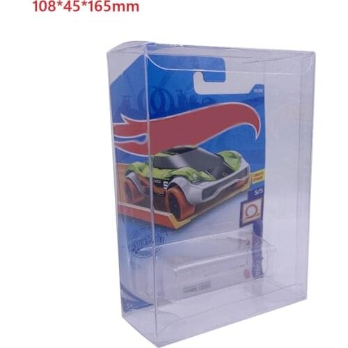 Ruitroliker 10PCS Protector Case Clear Plastic Display Box Protection Sleeve for Hot Wheels & Matchbox 1:64-Clear