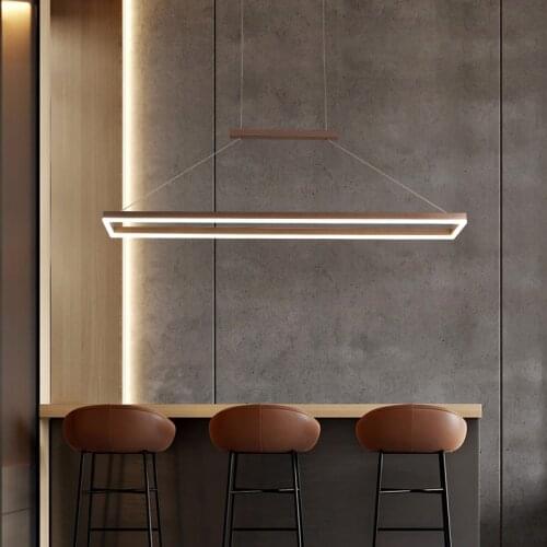 Gold/Coffee Minimalism LED chandelier For Dining room Kitchen hanglamp AC85-265V modern aluminum chandelier lighting