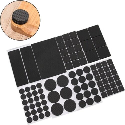 1/2/6/15/24PCS Soft Thickening Bumper Chair Fittings Self-adhesive Floor Protector Anti Rub Furniture Leg Pads Anti-slip Mat