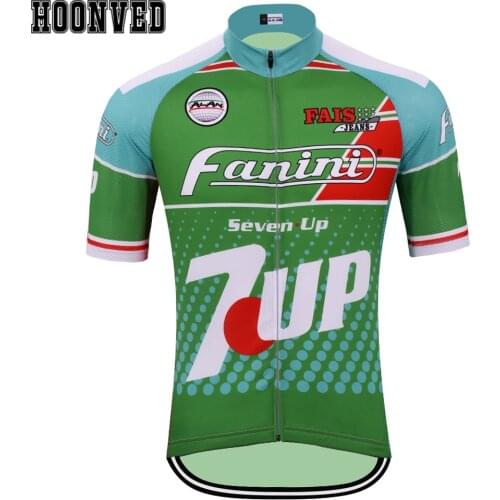 2019 New Go Pro Men Retro 7-up Cycling Jersey Short Sleeves Clothing Summer Triathlon bike Riding sweater manga corta de ciclo
