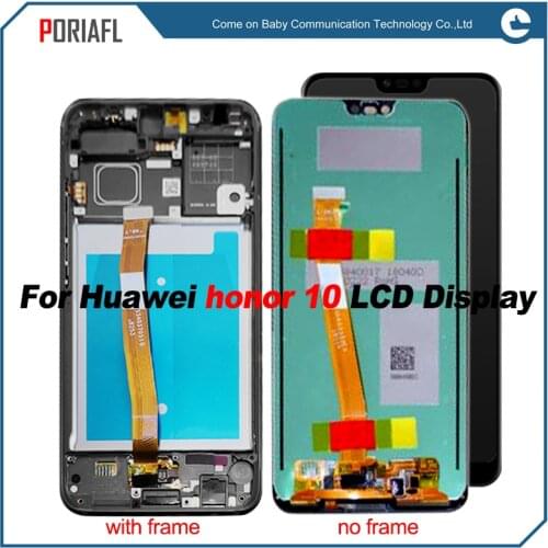 5.84" original For Honor 10 LCD display+Touch Screen Digitizer Assembly with frame COL-AL + fingerprint for Honor10 screen