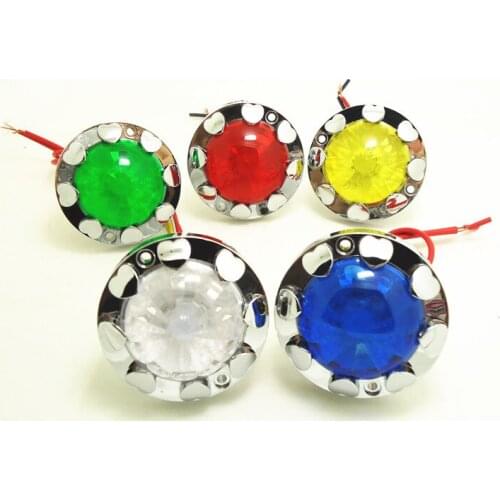 5 pcs / lot 8CM DC+12V Round LED light, blue, green, red, white, yellow for choosing