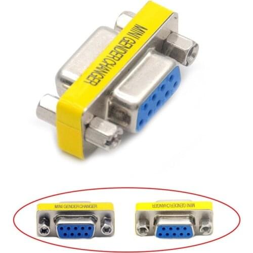 9Pin D-Sub Connector Female To Female Mini Gender Changer Adapter RS232 Serial Plug Com DB9 F/F Connector