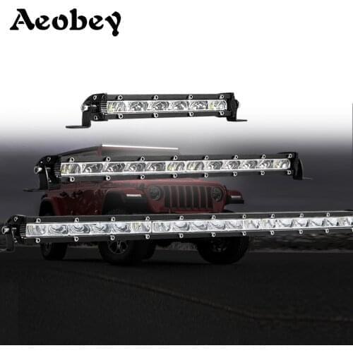 Aeoby Slim bright light led light bar 4x4 accessories off road for ATV UTVled bar offroad 12V 24V Spot&Flood car light