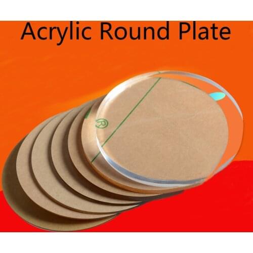 Acrylic Transparent Sheet Acrylic Circle Round Plastic Board Discs Beads Plexiglass Perspex Panel DIY Craft CD Rack 2-8mm Thick