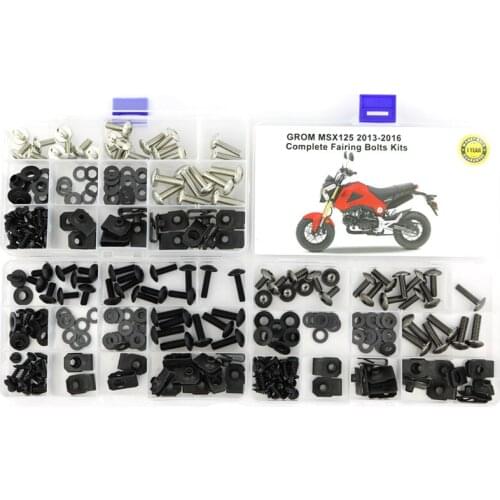 Fit For HONDA GROM MSX125 2013 2014 2015 2016 Motorcycle Complete Full Fairing Bolts Kit Steel Screws Clips Fastener