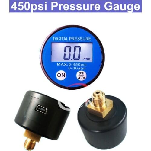 SP 450psi Battery Digital Vacuum Pressure Gauge Manometer G1/8 thread Manometer RS232 USB Port