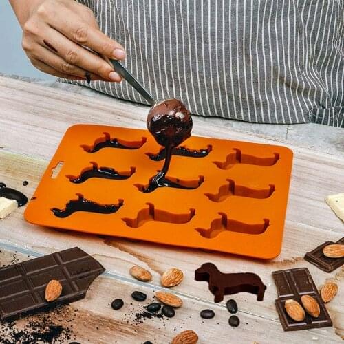 9 Holes Dog Ice Cube Mold Ice Tray Kitchen DIY Baking Tools Chocolate Jello