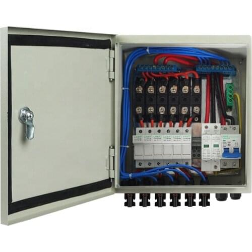 Pv array 6 String solar panel combiner box pv with 12A Circuit Breaker PV