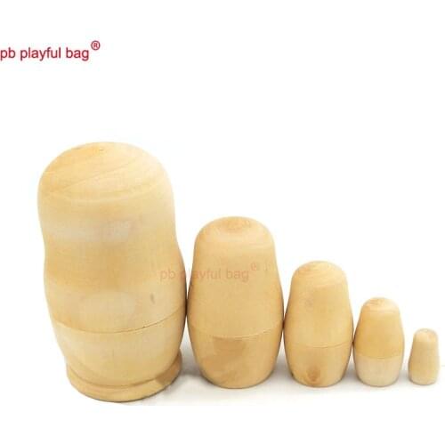 PB Playful bag Five layer Russian dolls DIY suit top grade wood blank blank white embryo creative graffiti air drying HG91