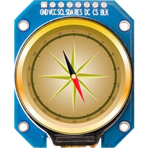 IPS 1.28 inch 8/12PIN SPI TFT LCD Welding Color Round Screen Board No Module GC9A01 Drive IC 240(RGB)*240 2.54 mm connect HD