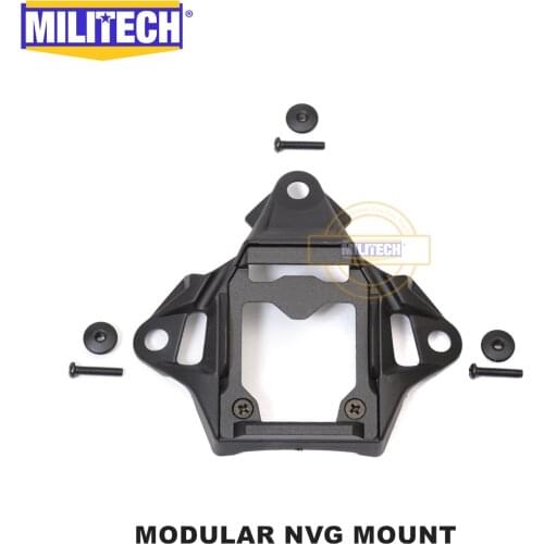 MILITECH Modular Bungee Shroud NVG MBS Mount CNC Polished Night Vision Goggle Mount Base For FAST ACH Wendy PASGT Flux Helmet