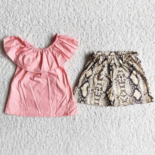 New arrival toddler girl clothes pink top and milk silk shorts summer woven outfit