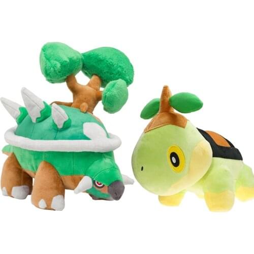 New Cartoon Turtwig Evolution Torterra Stuffed Plush Toys Anime Torterra Pokemoned Plush Toy Gifts for Children Decoration Dolls