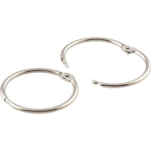 Book Binder Ornament Binder Loose Leaf LeatherMob Leathercraft Leather Tool Metal Staple Circlip Ring Outer Diameter Keychain Ri