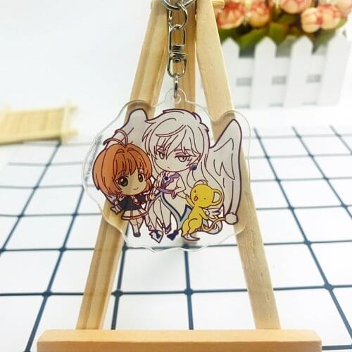 Card Captor SAKURA LI SYAORAN KINOMOTO SAKURA Acrylic Pendant Figure Keychain Keyring Collection Model Toy Gift Cosplay