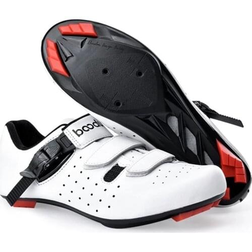 Professional BOODUN Men Women Genuine Leather Cycling Shoes BreathableAnti-skid Nylon Sole Road Mountain Bike Shoes