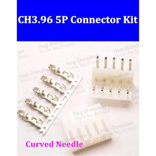 CH3.96 connector 3.96MM male female socket Connector Plug with terminal pins CH3.96-5PIN 5-Pin 90 degree