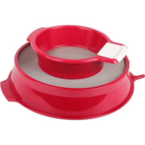 Manual Juice Filter Sifting Pan Strainer Sugar Sifter 60 Mesh Flour Sieve Set Baking Accessories BT0032BS