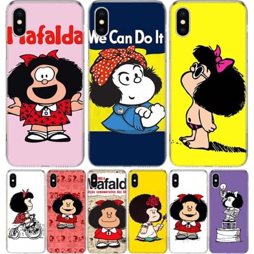 Mafalda Cartoon Silicon Phone Case For Apple IPhone 11 12 Pro X XR XS Max 7 8 6 6S Plus 7G 6G 5S SE + Pattern Cover Coque Shell